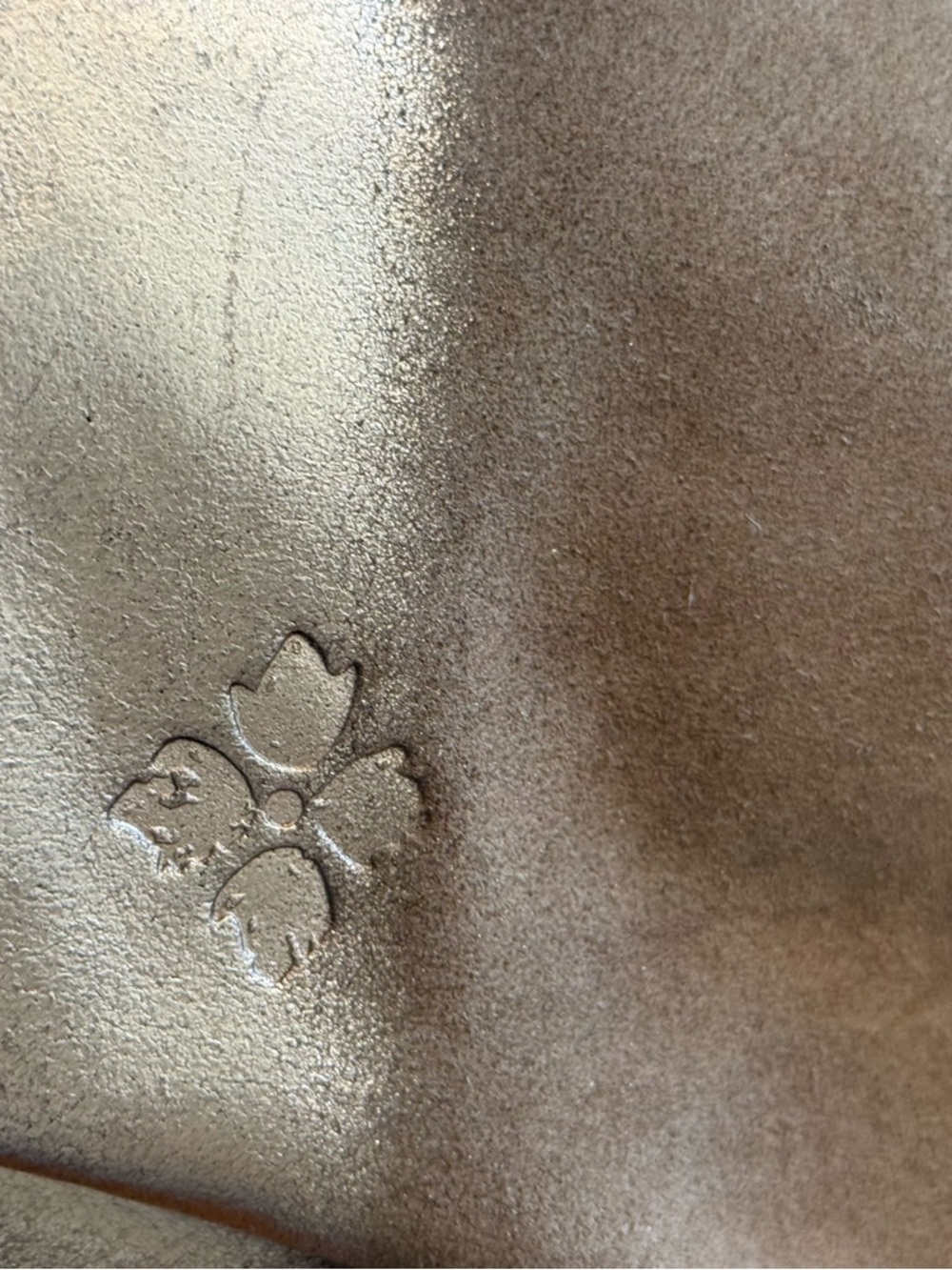 Patricia Nash Taupe Suede & Gold Shoulder Bag - Picture 4 of 14
